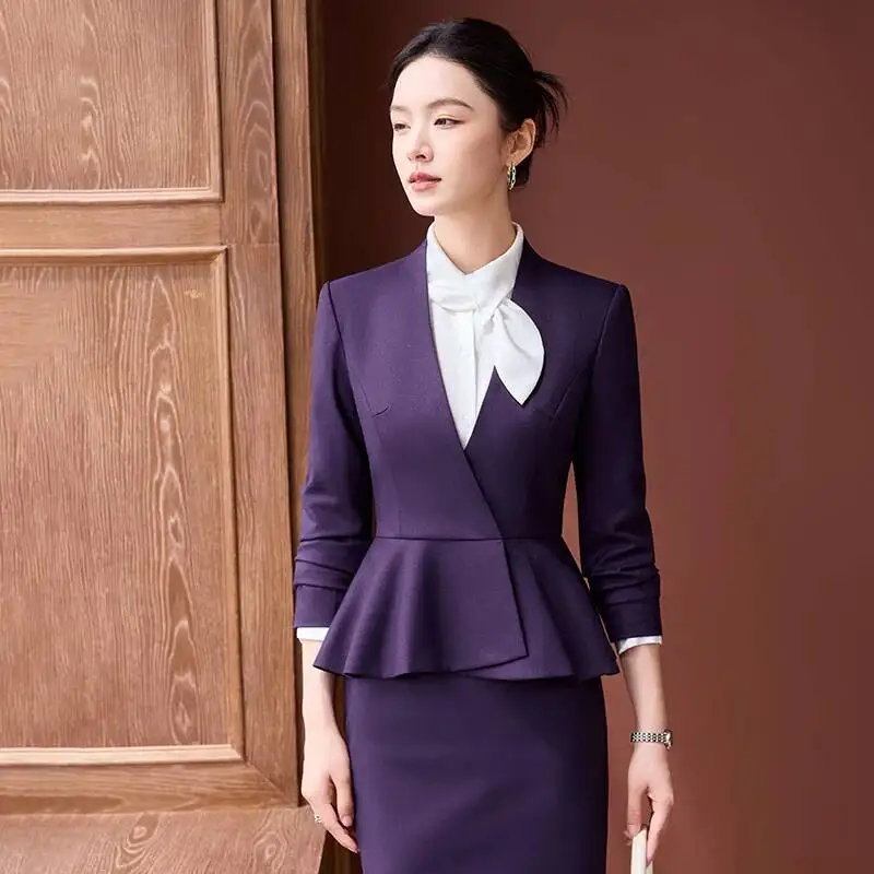 High Quality Fabric Women Formal Business Suits for Ladies Office Work Wear Professional OL Career Interview Blazers Pants Set