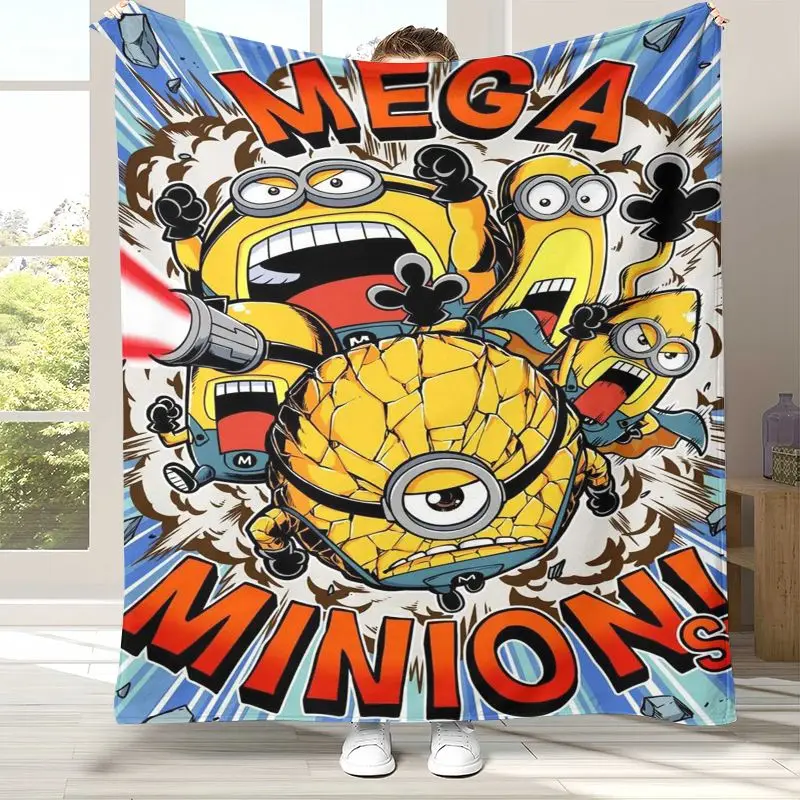 Funny Cute M-Minions Cartoon Soft Flannel Throw Blanket,Cozy Warm Blanket for Bed,Sofa,Living Room,Picnic,Home Decor,Gift