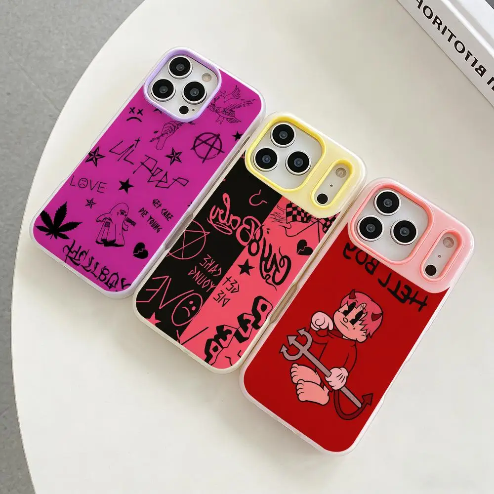 

Music L-Lil P-Peep H-Hell B-Boy Phone Case Colorful 2‑in‑1 Jelly Matte Clear Full Protection Case For iPhone 11‑17 Series