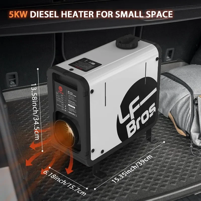 All-in-One Air Diesel Parking Space Heater with Stylish Design for Small Space, Come with Remote Control and LCD Screen