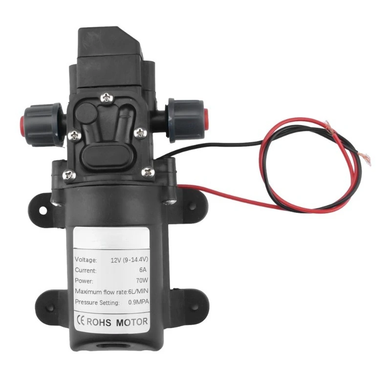 12V 60W Self-Priming Diaphragm Booster Pump, Automatic Start-Stop Water Purifier & Ice Machine Pressurization Pump