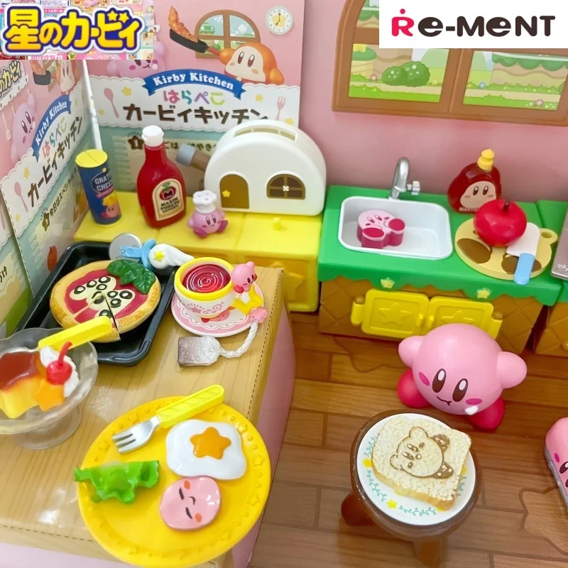 

RE-MENT Kirby Kitchen Miniature Food Set - Blind Box Collectible Desktop Scene Dollhouse Play Food Microscale Toy Figures