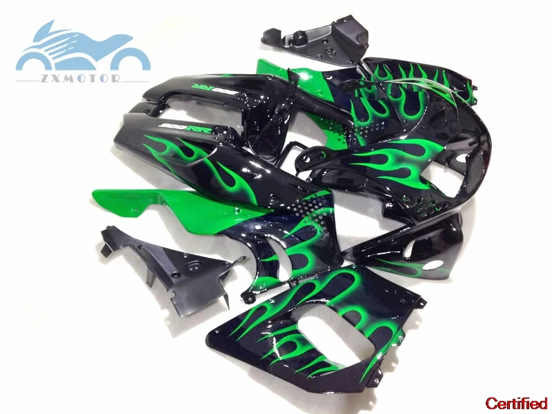 

All New fairing kit fit for Honda CBR900RR893 1996 1997 CBR 900RR893 96 97 green flames in black fairing kits bodywork BV19