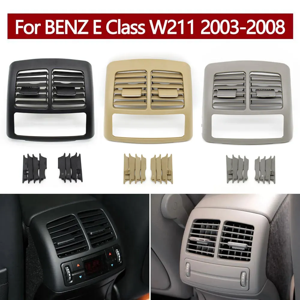 Couvercle de panneau de sortie de grille d\'aération de climatisation arrière de voiture, Mercedes Benz Classe E, W211, E280, 2003, 2004, 2005, 2006,