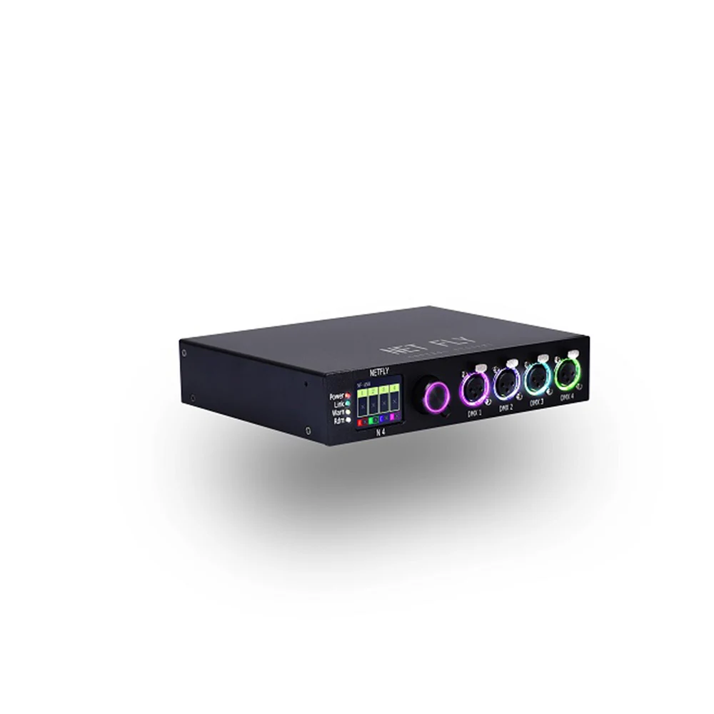 4 Port DMX RDM Signal Splitter Amplifier 1 Input 4 Output Isolated Distributor for Stage Lighting System Artnet RDM Support