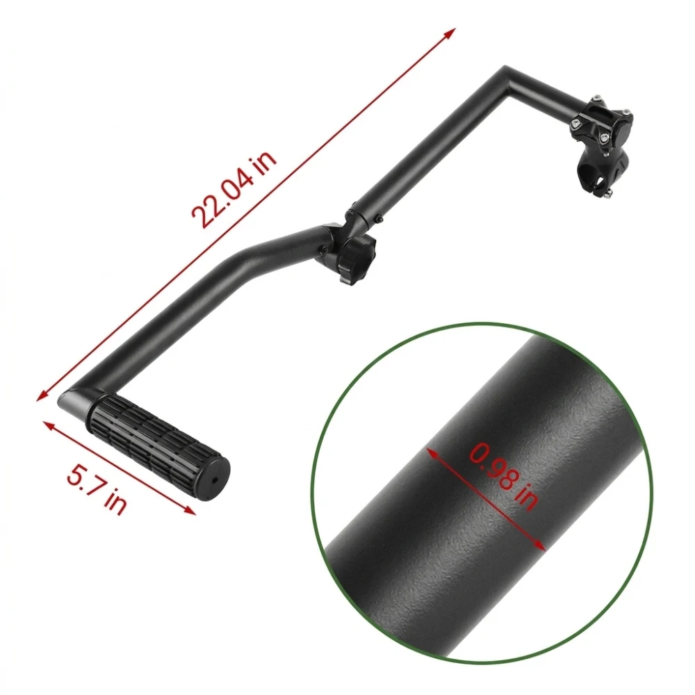 Adjustable Folding Grass Trimmer Handle Aluminum Auxiliary Grip Comfortable Lawn Mower Accessory For Garden Maintenance