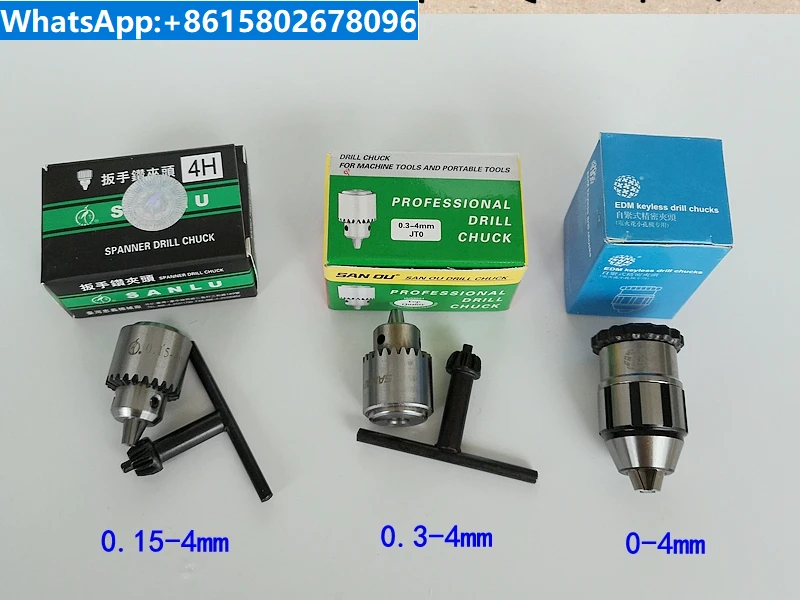 Punching machine chuck Taiwan Sanlu micro precision wrench drill chuck 0.15-4mmJT0 spark machine