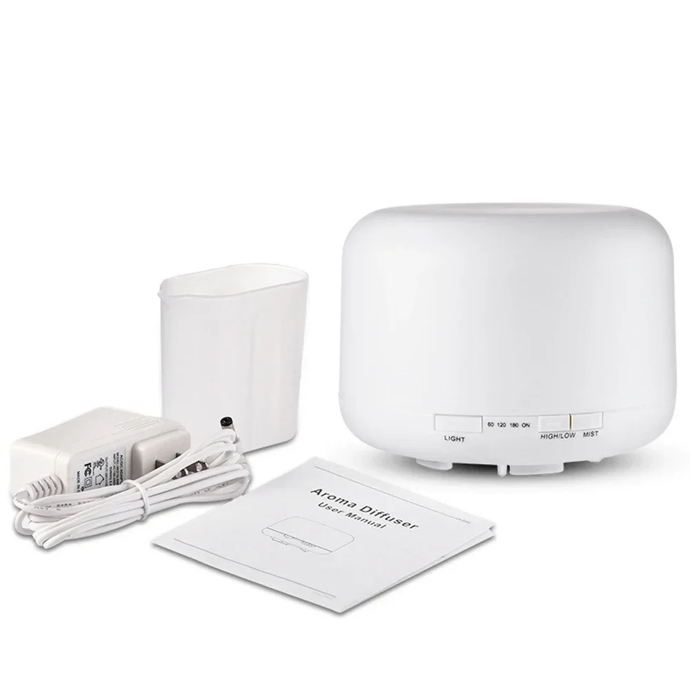 Diffuser aromaterapi pelembab, minyak esensial aromaterapi penyegar udara kamar tidur ruang tamu kendali jarak jauh 7-warna lampu malam