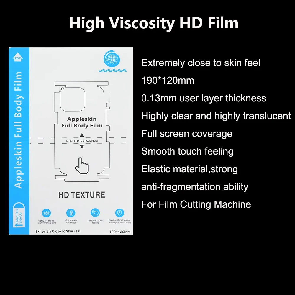 FONLYU 50pcs Transparent Full Cover Back Hydrogel Film for iPhone 17 Pro Max Air HD Clear Matte Screen Protector Cutting Machine