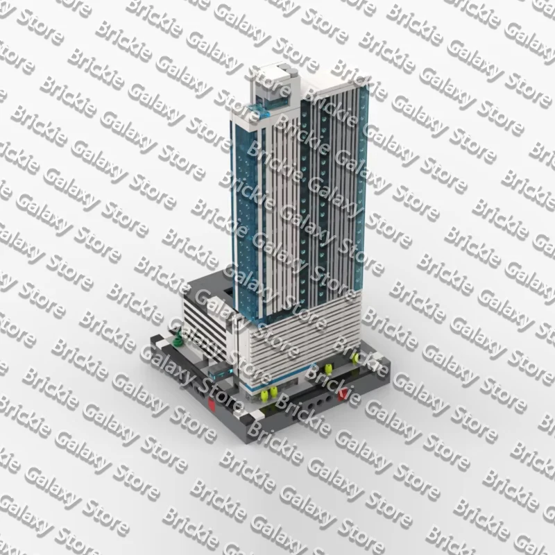 QWERT City Street View Model MOC Building Bricks High-Rise Residential Modular Technology Gifts Holiday Assemble Children Toys