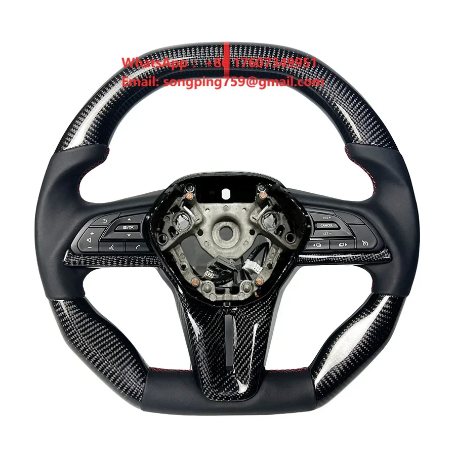 Old Car Non-destructive Upgrade New Carbon Fiber Leather Steering Wheel Suitable for GTR R35 Support Personalized Customization