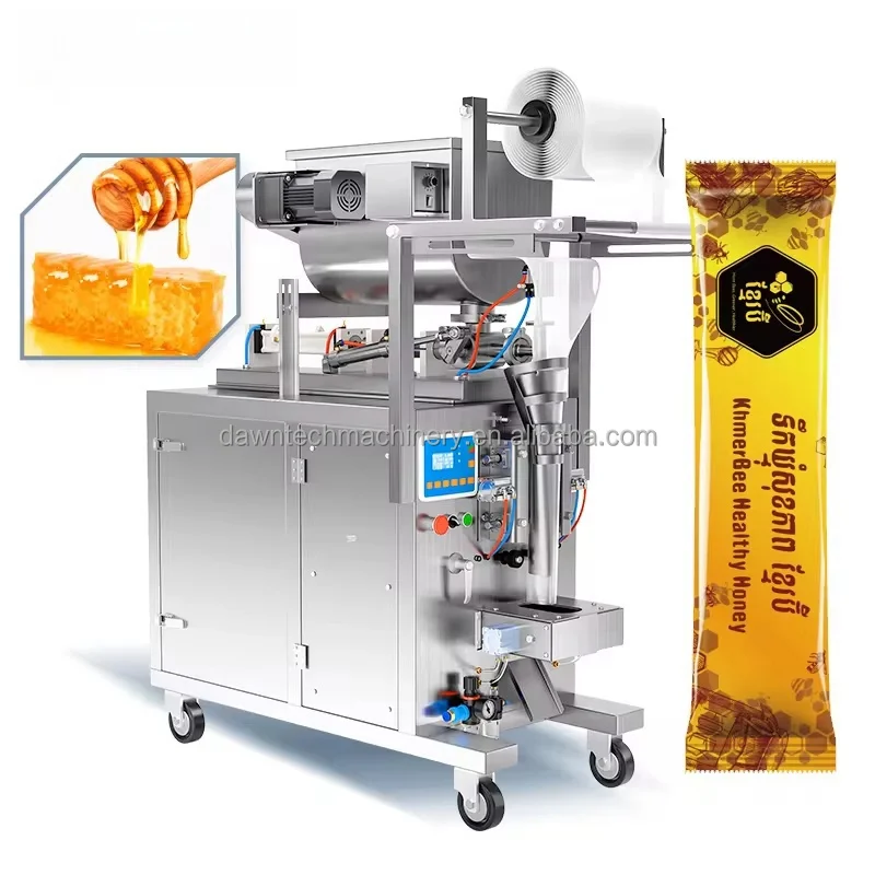 

Automatic Deterg Iiquid Slime Honey Pack Filling Sachet Paste Packaging Packing Machine Machinery for Honey