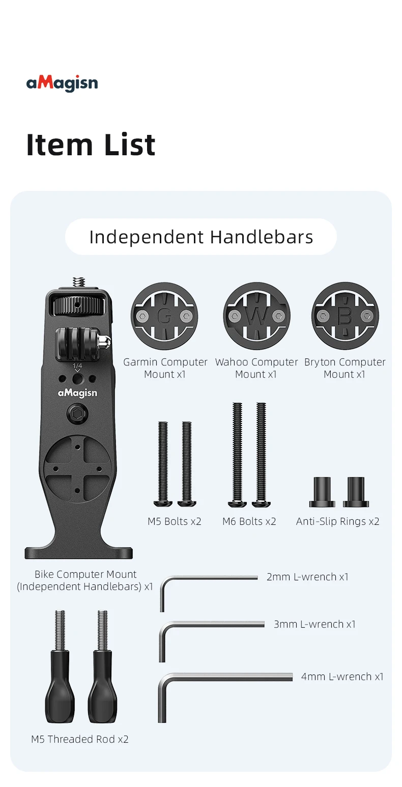 Aluminium-Fahrradcomputerhalterung für Lenker, kompatibel mit Garmin, Bryton, Wahoo, GoPro 13, 12, 11, 10, DJI Insta 360 X6, X5, X4 – Kamerazubehör. – Detail 20