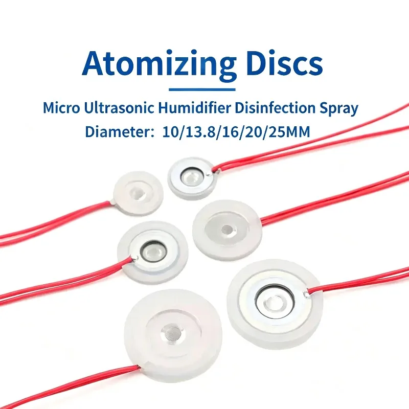 5PCS Fine Mist Atomizing Disc for Humidifier Repair DIY Project 10/13.8/16/20/25MM ultrasonic oscillator spray head universal