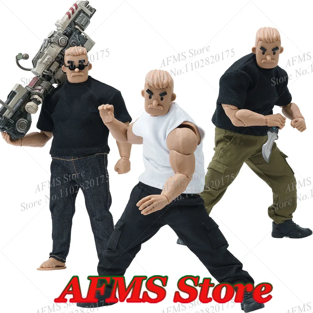 

NT03 1/12 Scale Middle-Aged Muscle Man Soldier Tank Top T-Shirt Work Pants Jeans 6Inch Men Soldier Action Figure Body