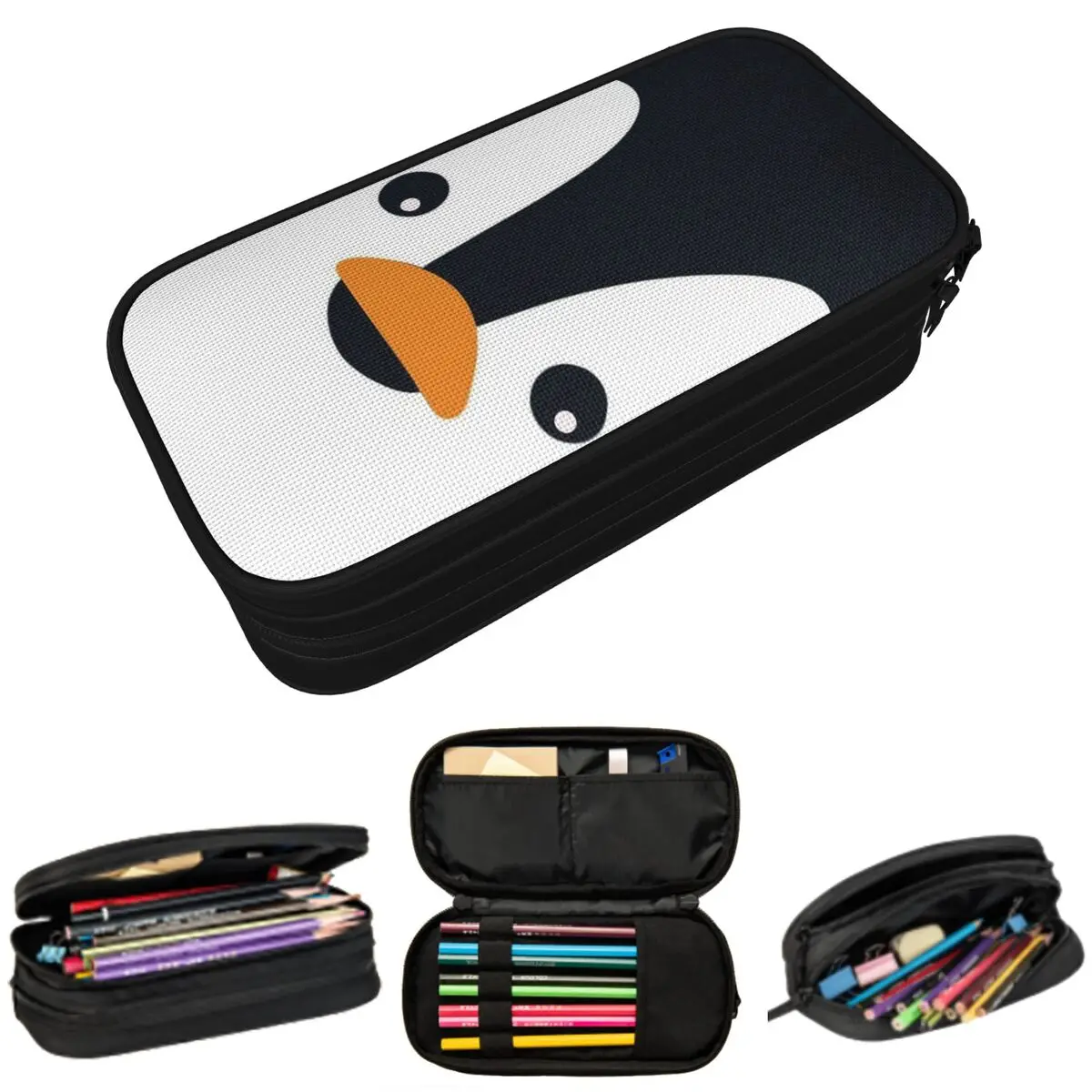 

Милый пенал с рисунком пингвина, подарок для студентов, коробка для ручек, сумка для карандашей, канцелярские принадлежности, сумка-держатель для ручек