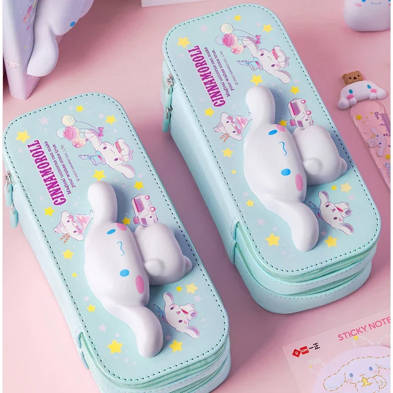 

MINISO Sanrio My Melody 3D Pencil Case Decompression Kawaii Cute Pencil Pouch Large Capacity Pencil Cases School Supplie Gifts