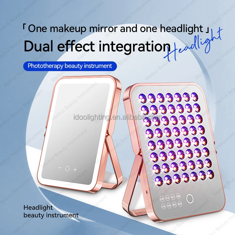Home Portable Beauty Instrument Skin Rejuvenation Light Therapy Panel with Mirror for Better Sleep