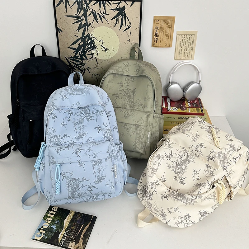 New Chinese Style Casual Versatile Sweet School Bags 2026 Fashion Large Capacity Light Reduce Burden Protect The Spine Backpack