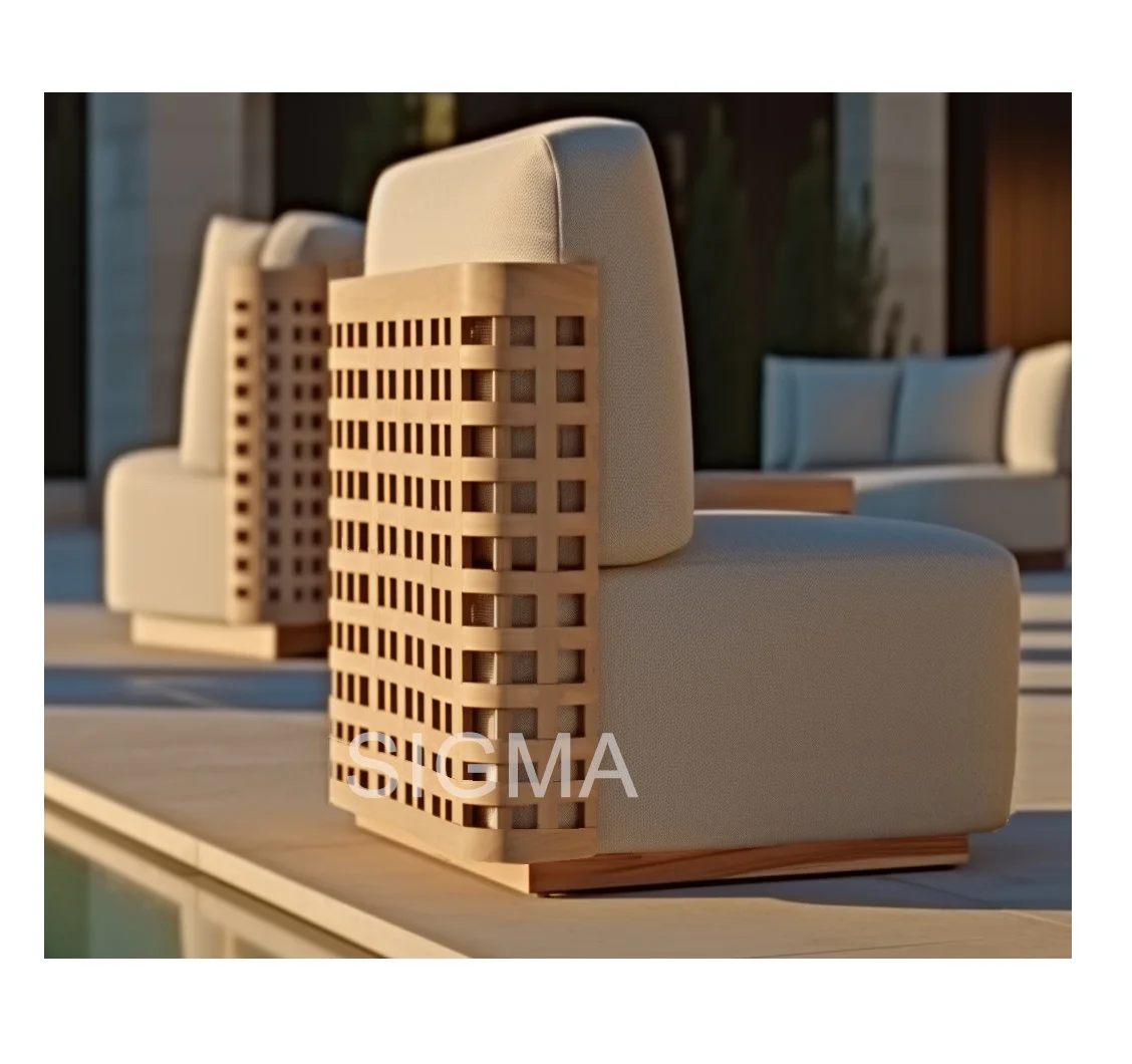 Sigma Teak Sofa Outdoor Furniture Garden Furniture Patio Furniture Set Sun Loungers Sectional Couch Exterior Bed Coffee Table
