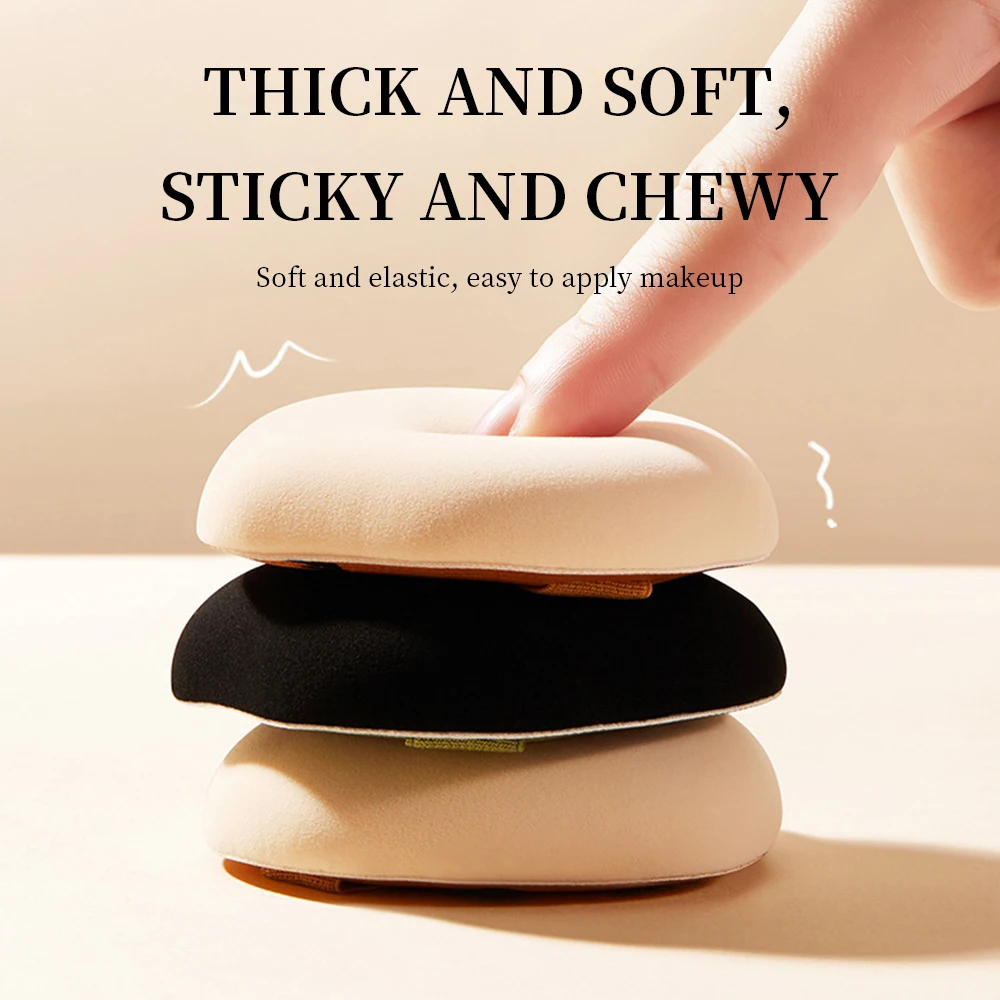 GECOMO-Houppette de maquillage avec étui, applicateur de fond de teint en éponge douce, houppette mignonne, houppette de maquillage sèche et de support, utilisation pour les touristes, optique et beauté douce