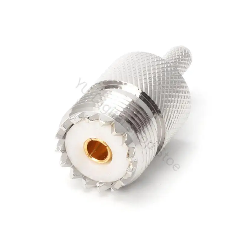 96BA 10 Sets UHF Weibliche SO239 Crimp RF Stecker Koaxial Adapter Für RG58 RG142 – Detail 5