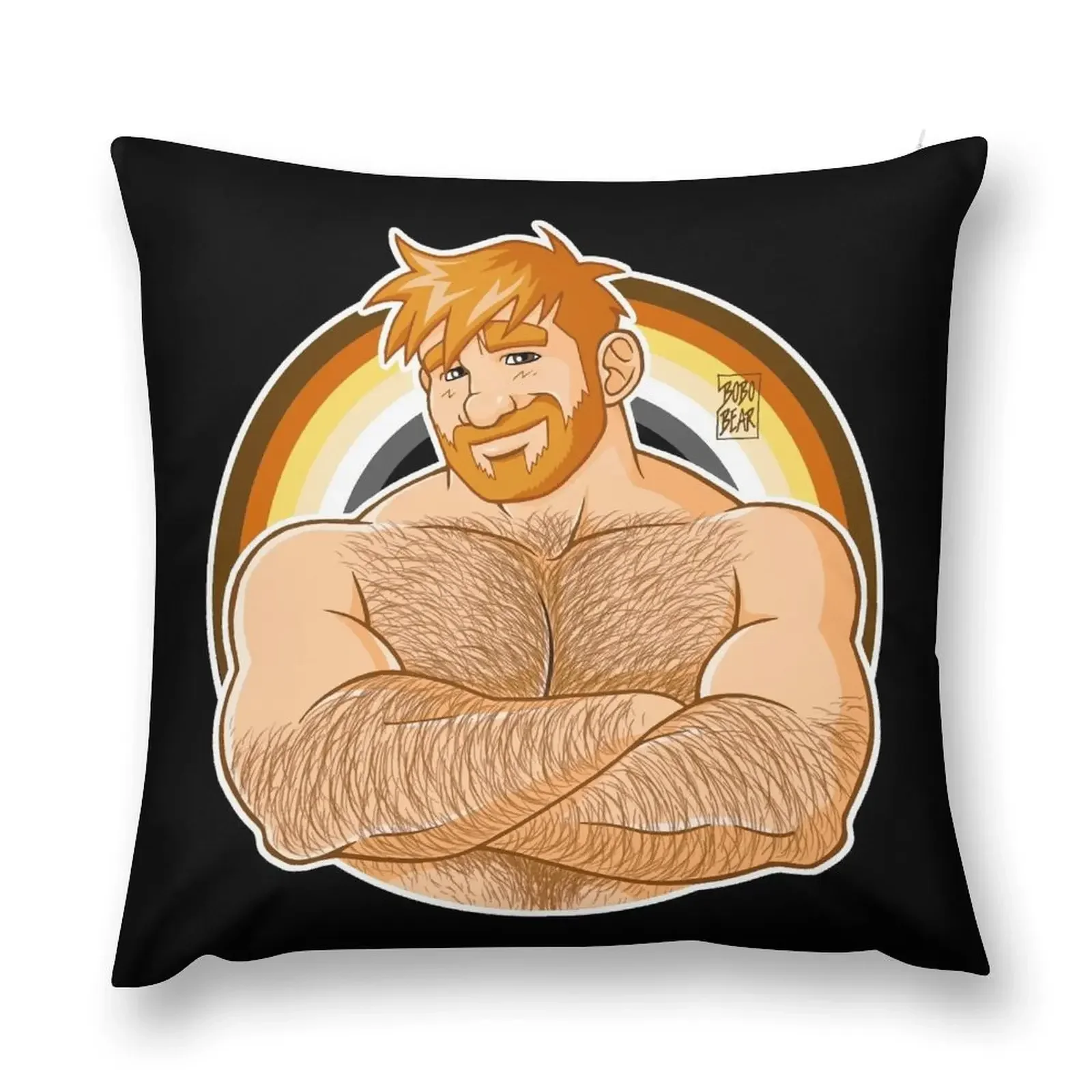 ADAM LIKES CROSSING ARMS - BEAR PRIDE - GINGER EDITION Throw Pillow Custom Cushion Photo pillows decor home pillow