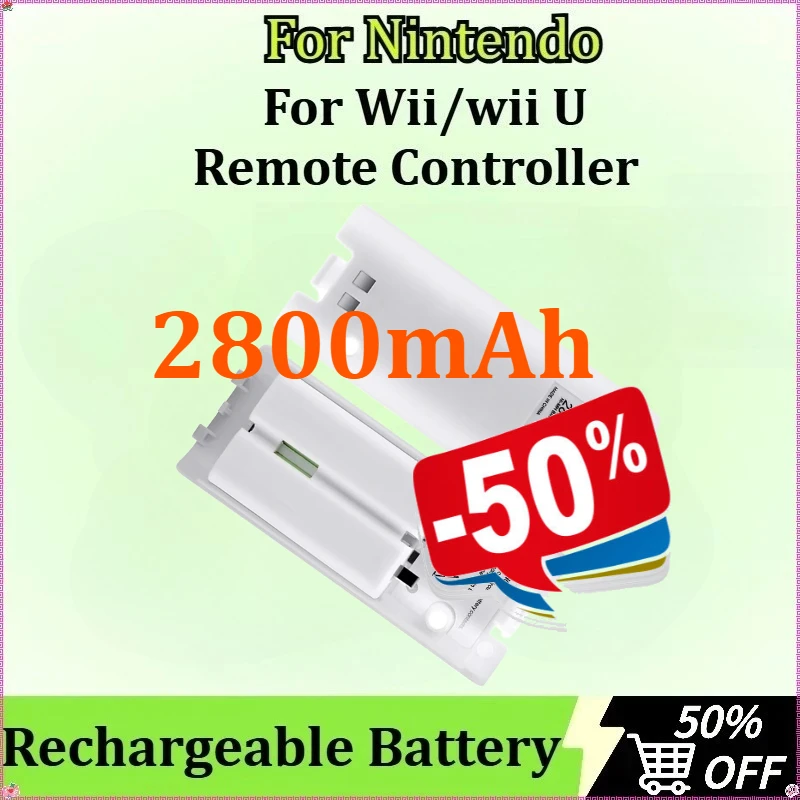 

For Nintendo Wii Remote Controller for Nintendo Wii/wii U New Rechargeable Batteries 2800mAh