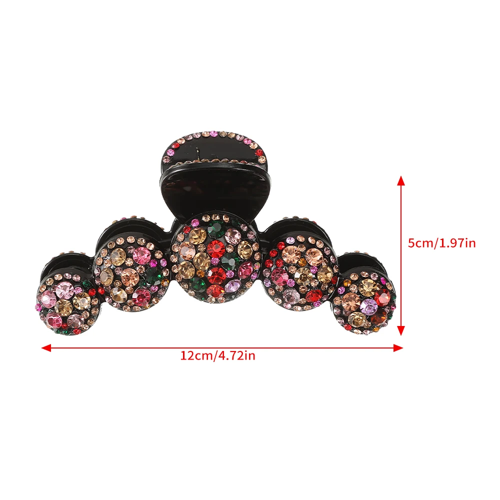 12cm Large Size Hair Claw Rhinestone Lucury Ponytail Hairpin Crabs Claw For Women Temperament Styling Tools Clip Accessories