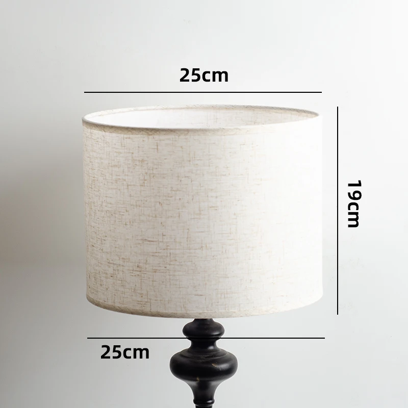 Pastoral Style Pleated Table Lampshade Linen Fabric Retro Floral Pattern Lampshades Bedroom Hotel Bedside Floor Lamp Cover