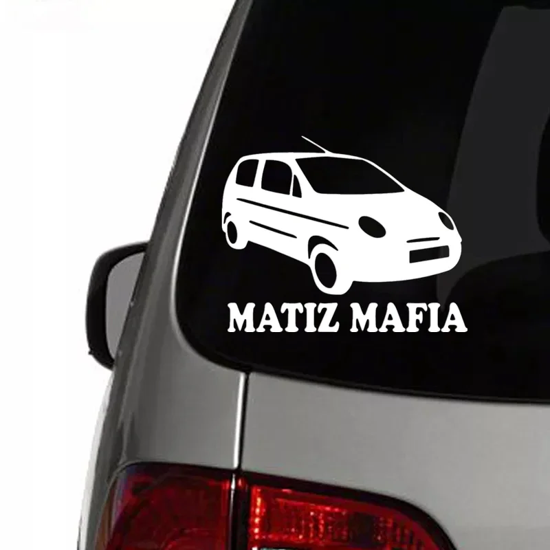 19x15cm MATIZ MAFIA Funny Car Vinyl Decals, Waterproof Stickers for Auto Bumper Window, Universal Car Exterior Decor