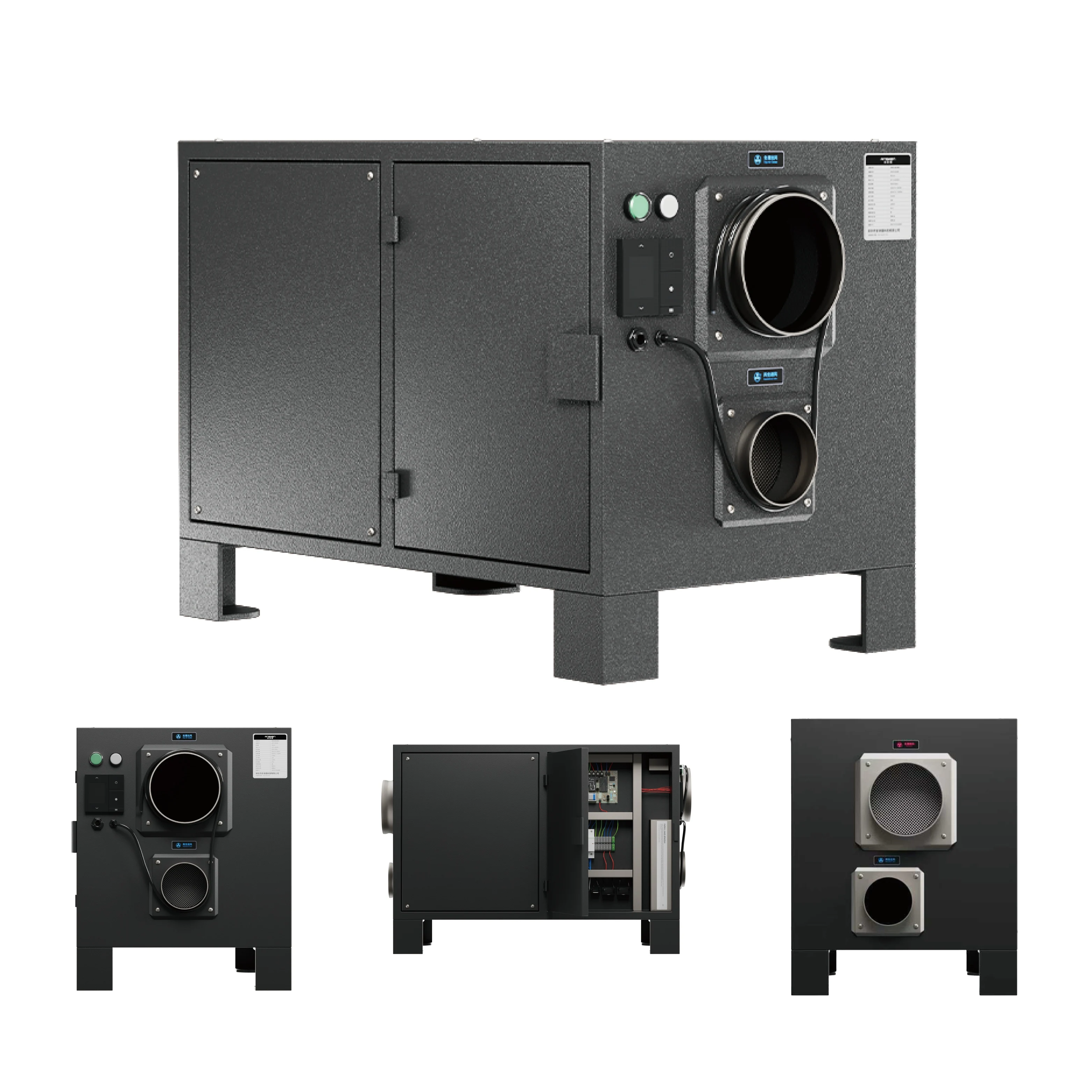 Electric 500m/h Rotary Air Dehumidifier Industrial Dehumidifying Machine Low Dew Point for Food Processing Warehouse Workshop
