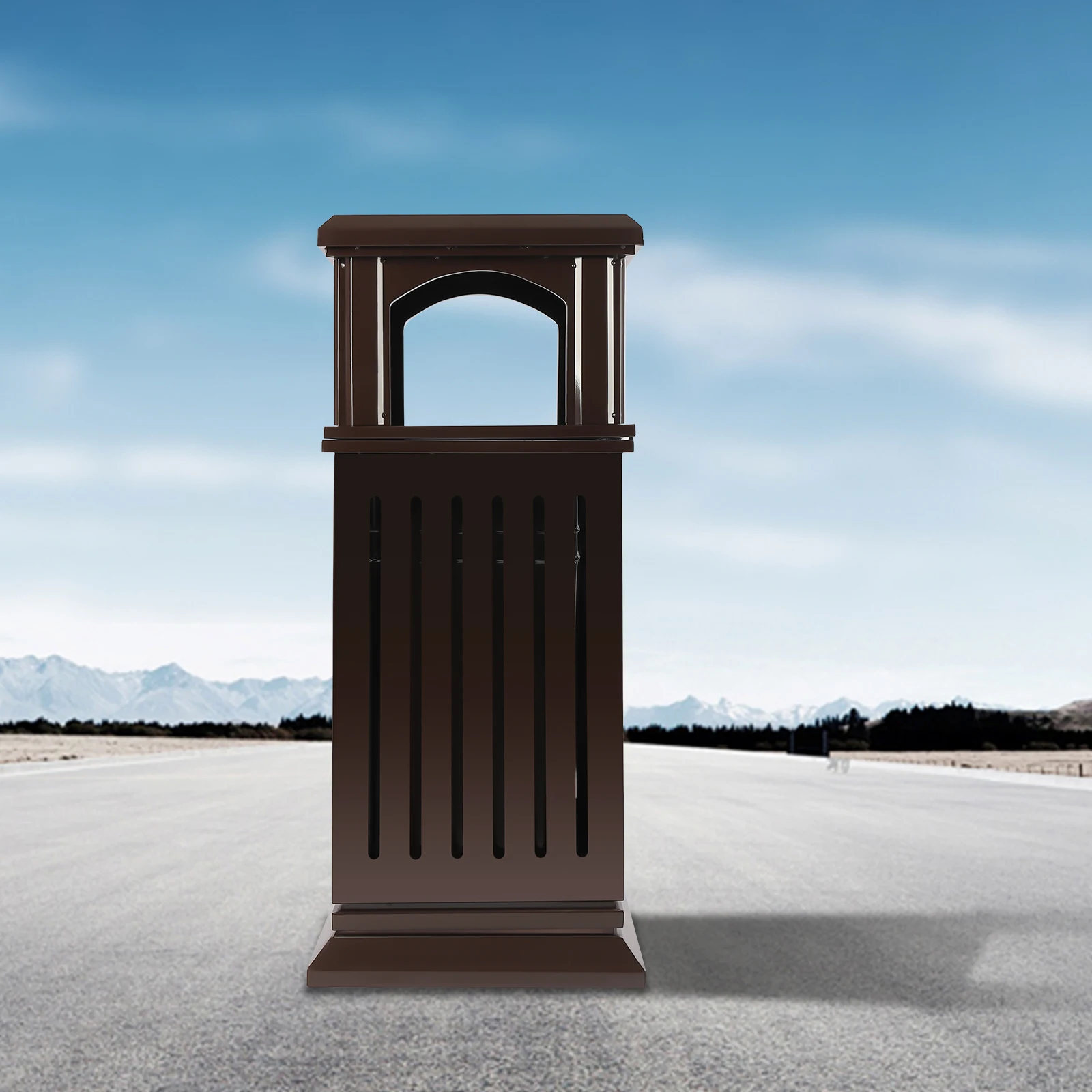 

40л 40*40*90 см из нержавеющей стали, сверхмощный промышленный двор, гаражный контейнер для мусора, уличный мусорный бак с практичной пепельницей