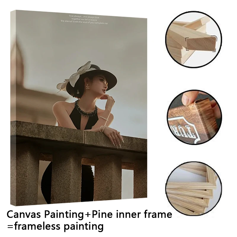 1pcs Custom Canvas Print Your Own Poster Impression Photo Personalized Painting for Wall Art Decorative Pictures Gift With Frame