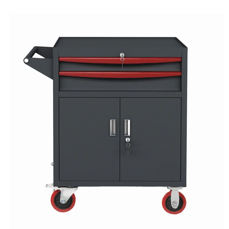 High Quality Garage Tool Cabinet with Drawers Tool Chest Workbench Steel Tool Black Red Stainless Garage Cabinets