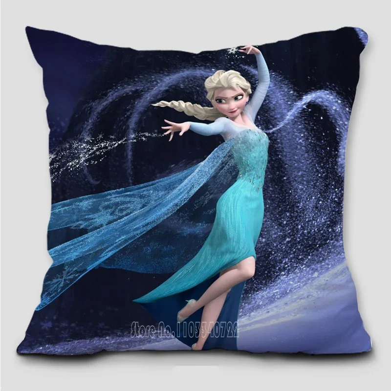 Disney Frozen Elsa Anna Girls Decorative/nap Pillow Cases Cartoon Cushion Cover on Bed Sofa Children Birthday Gift Dropshipping