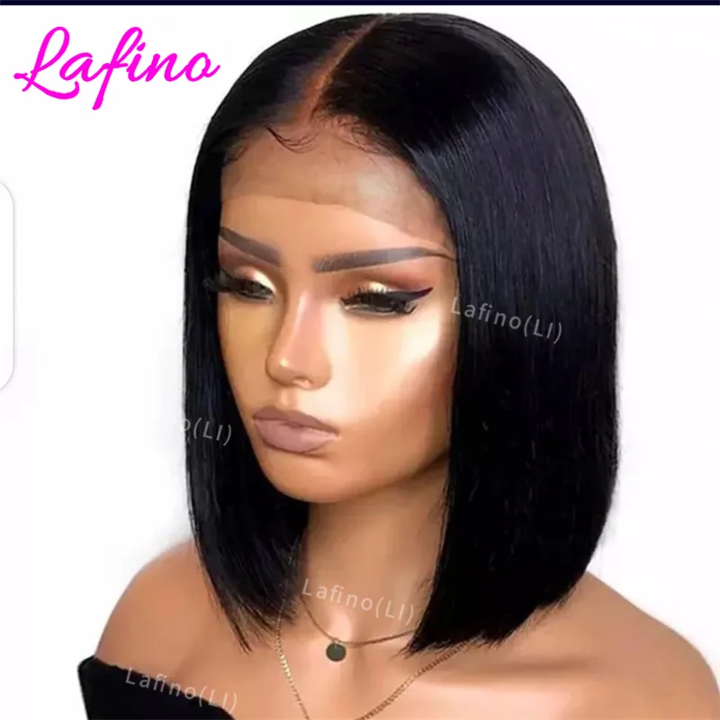 

10 16 Inch Short Straight Bob Wig Human Hair Wig 13x6 Hd Lace Front Wig 4x4 5x5 Closure Wig 250% Density Cheap Wig Natural Black