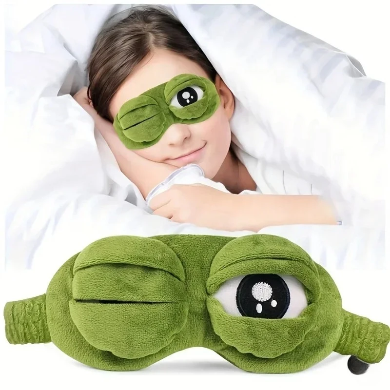 Frog Plush Headband for Women, Specifically for Washing Face and Applying Face Masks, Sun-blocking Sleep Eye Mask Breathable