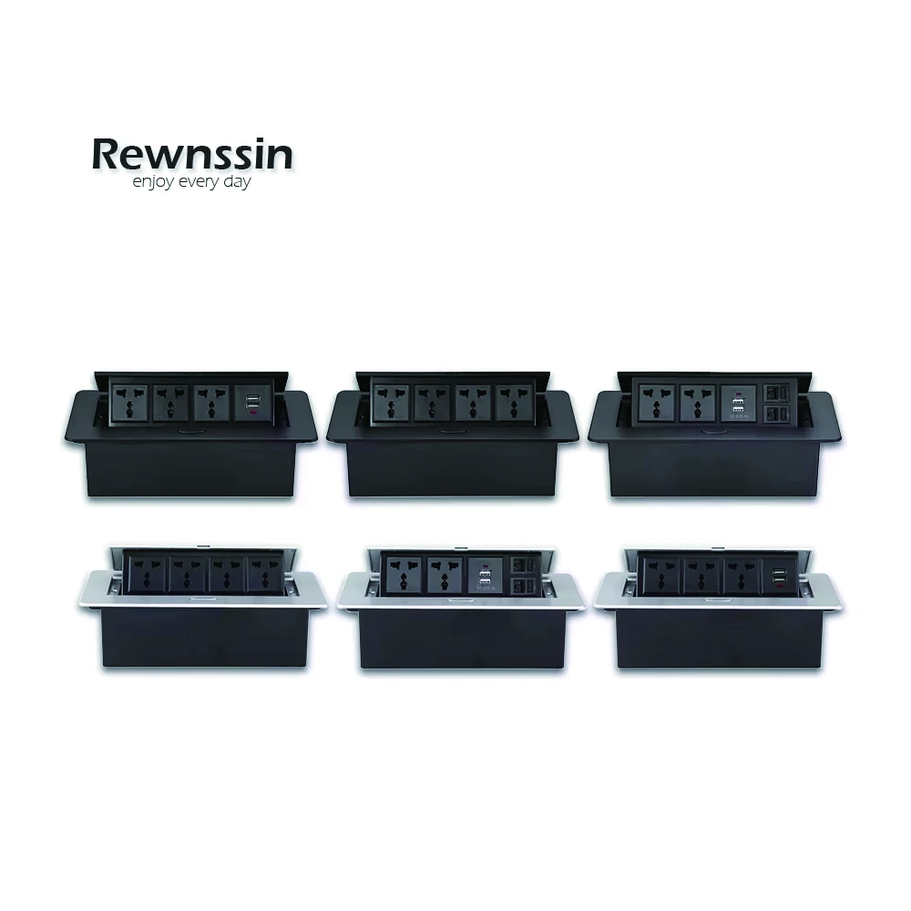 

Домашняя розетка 250 В, универсальная настольная розетка с USB-встроенной настольной розеткой, скрытая выдвижная розетка, розетка для Таиланда, Сингапура