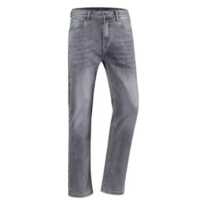 

Classic Men's Slim Fit Straight Leg Jeans Elastic Casual ey Long Pants Versatile Comfortable Cotton Polyester Blend Jeans