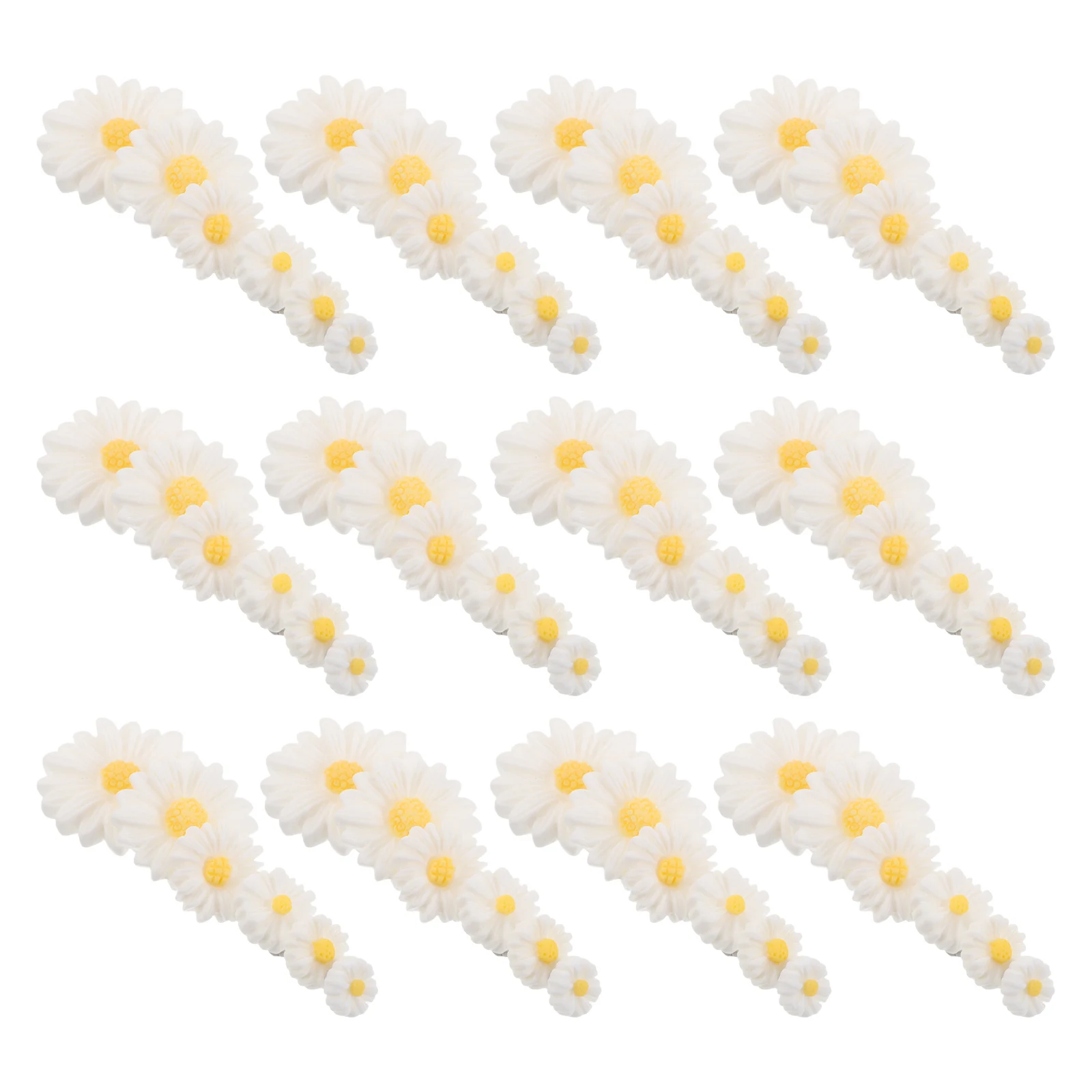 

120 Pcs Handmade Daisy DIY Phone Case Decoration Flowers Resin Charms Cute Embellishment Scrapbook