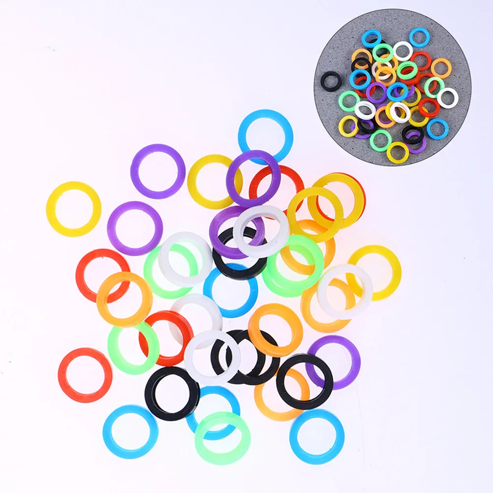 72Pcs Soft Comfortable Silicone Key Covers Water Dust Resistant Color Differentiated Key Identifiers for Daily Carry Keys Sleeve