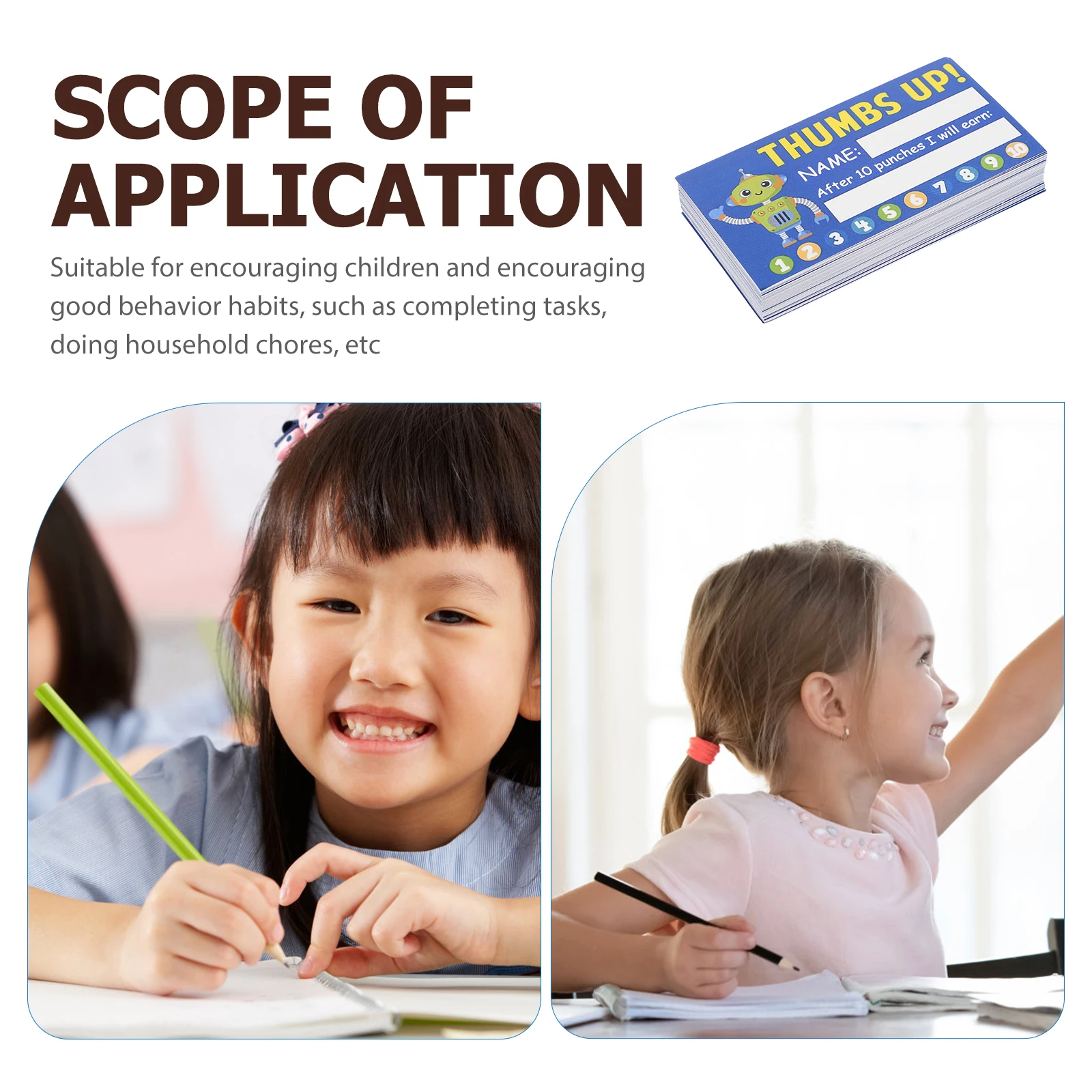 

250 Pcs Students Punch Card Motivation Award Multifunction Paper Creative Reward Cards