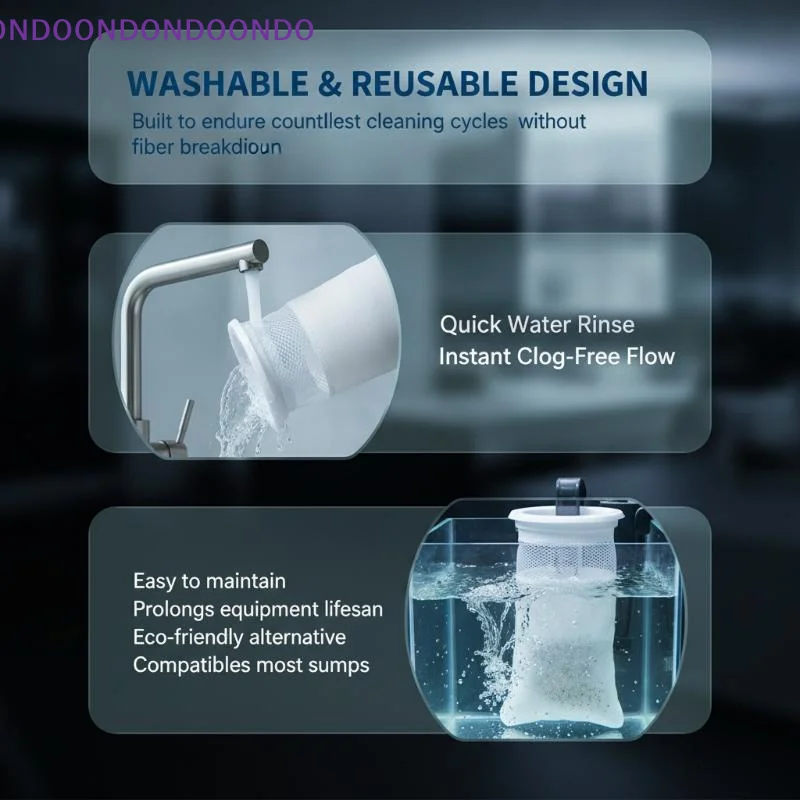 Reusable Aquarium Filter Bag With Frame Anti-overflow Fish Tank Filter Cotton Thickening High Density Fish Tank Filter Bag view 5