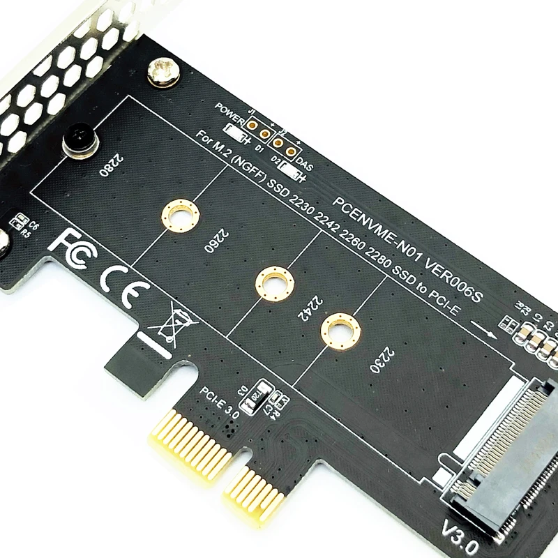 Adapter NVME PCI-E 3.0x1 do M.2 NVMe M konwerter na klucz z niskim profilem uchwyt do Samsung PM961 960EVO SM961 PM951 M2 SSD