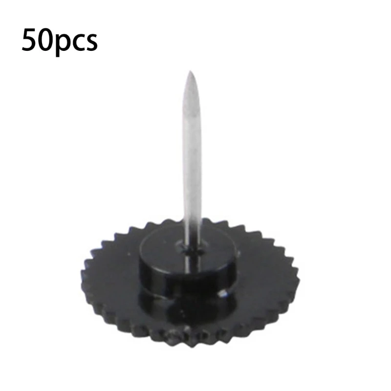 50/100 Miếng Bánh Răng-Hình Đẩy Chân Đầu Dẹt Bản Đồ Chân Rõ Ràng Pushpins Cho Nút Chai Ban, trong Suốt May Chân Cho Vải May