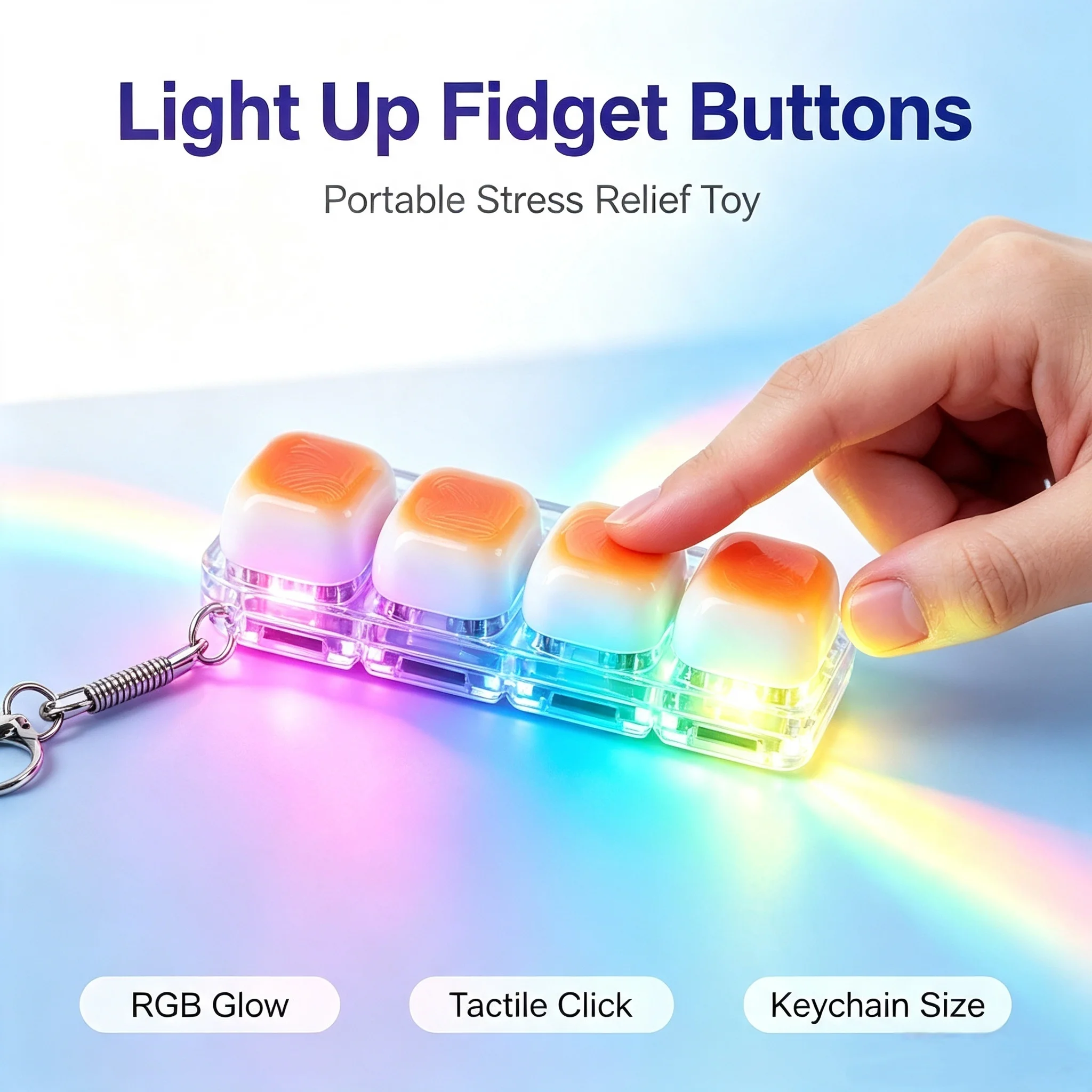 Bread Keycap Stress Relief Clicker Keychain Mechanical Keyboard Button Fingertip Decompression Sensory Toy Party Favor Gifts
