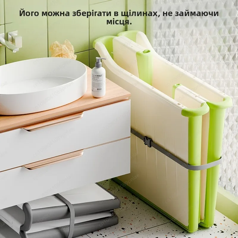 Bath Bucket Foldable Large Swimming Household Thickened Free Installation