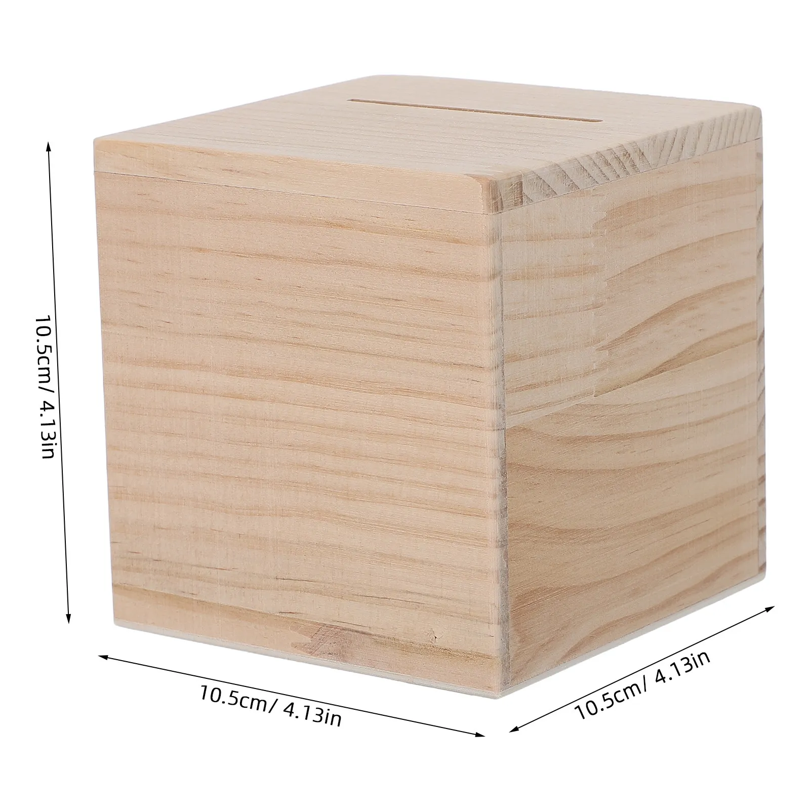 Break to Open Coin Bank Smash Piggy No Opening Only Deposit Wooden Unbreakable Money Cannot Out Cash Savings Gift Portable