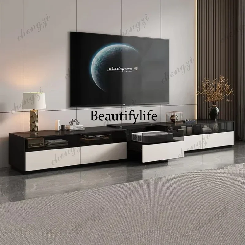 DD182Light luxury laser TV cabinet coffee table combination small apartment projector living room floor cabinet